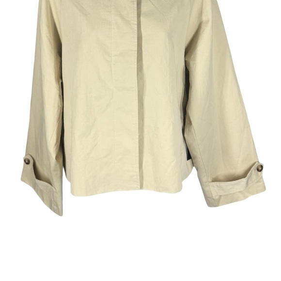 Tuckernuck Drew Short Trench Coat Khaki Cropped Jacket M NWT - Picture 6 of 12